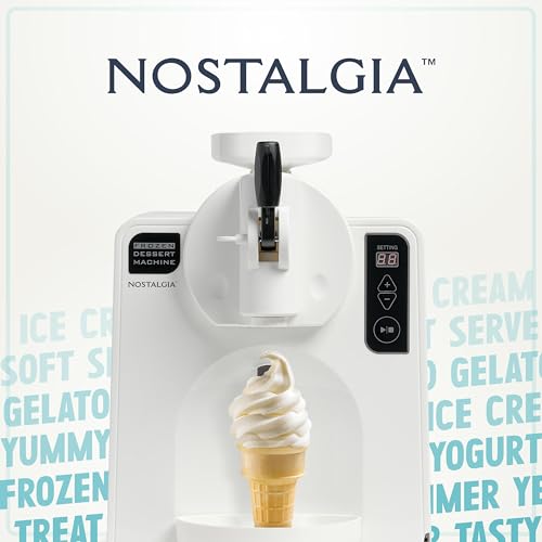 Nostalgia Easy-Dispensing Soft Serve Ice Cream Machine - Ice Cream Maker for Frozen Yogurt, Sorbet, Gelato, Drinks, and More in Minutes - LED Display - 1 Quart - WHITE - image 6