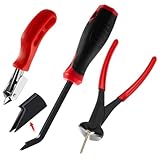 WILLBOND 3 Pcs Upholstery Staple Remover Tools Set Including End Cutting Plier, Staple Puller, Tack Lifter Nail Puller and Staple Remover Tool Set for Furniture Floor Wall Car Photo Frame