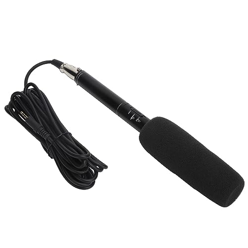 XUMIUZIY Interview Mikrofon, Tragbares XLR Kondensatormikrofon, Einseitig Gerichtetes Reportermikrofon für Auf nahme/Bühne/Sprache, Gesangsmikrofon für Smartphones, Laptops und Kameras