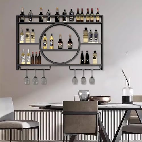 Étagères de bar murales en métal avec éclairage LED le cadeau idéal