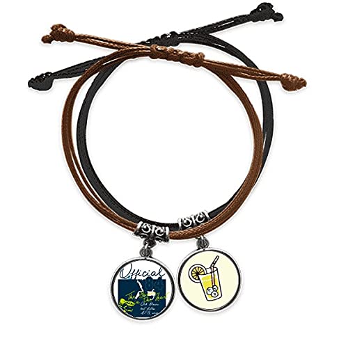 Bracelet sport football en cuir et corde, l'accessoire idéal des matchs