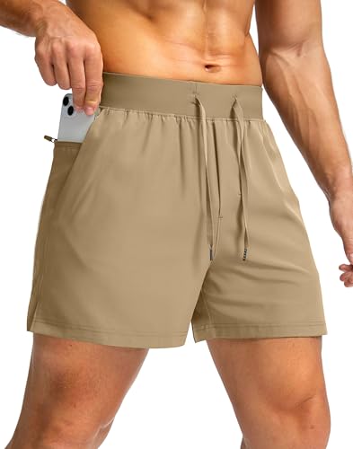Image of Soothfeel Men's Running Shorts with Zipper Pockets 9 inch / 7 inch / 5 inch Quick Dry Eight Basketball Gym Workout Athletic Shorts