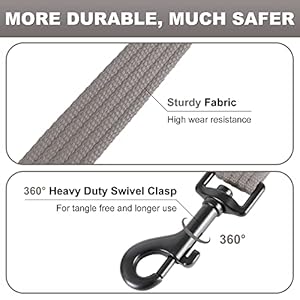 lynxking 6FT Dog Leash for Large Medium Small Dogs,Strong Durable Heavy Duty Nylon Leashes for Walking and Training, Heavy Duty 6 Foot Dog Leash with D Ring for Puppy