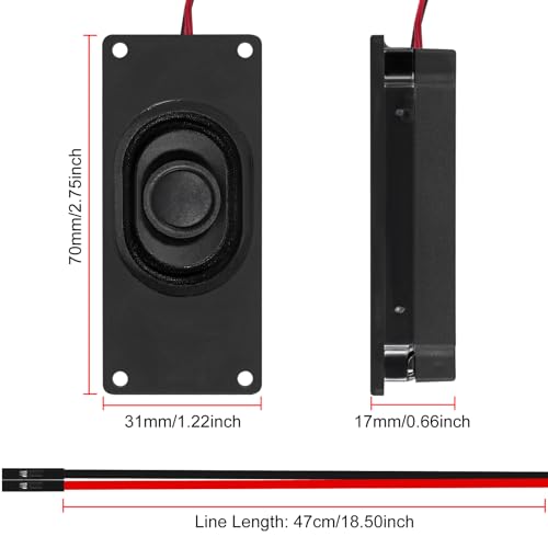 Altavoces de 8 ohmios y 3W con conector de 2.54 mm para proyectos DIY 5