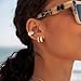 MYEARS Women Spike Earrings Gold Huggie Hoop Cubic Zirconia 14K Small Simple Hypoallergenic Everyday Jewelry