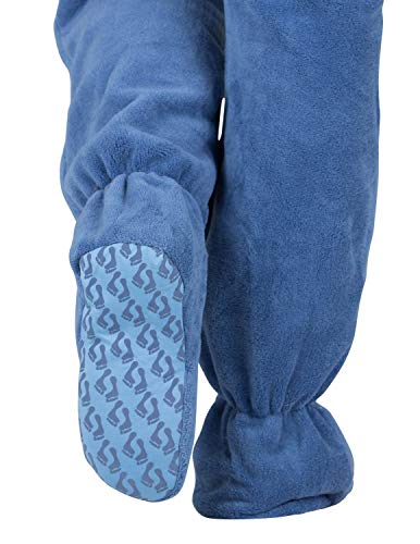 Footed Pajamas - Under The Sea Infant Hoodie Chenille One Piece - Infant - Large (Fits 6-12mos.) Blue3