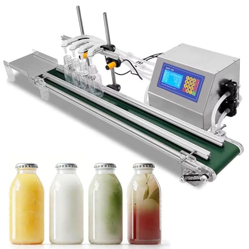 QianCruxtacy Máquina Llenadora Automática de Líquidos 4 Cabezales, Hecha de Acero Inoxidable, Pantalla LED y Control Digital, Llenado Cuantitativo Digital 10-5000ml para Bebidas y Cosméticos 120 QianCruxtacy Máquina Llenadora Automática de Líquidos 4 Cabezales, Hecha de Acero Inoxidable, Pantalla LED y Control Digital, Llenado Cuantitativo Digital 10-5000ml para Bebidas y Cosméticos 120