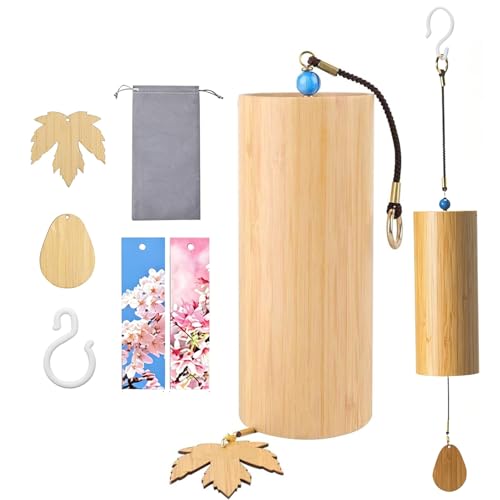 Japanische Bambus-Windspiele Windspiel für Draußen Hängend Japanische Windspiele Klangheilende Meditation Garten Windspiele Koshi Klangspiel für Yoga Meditation Garten usw