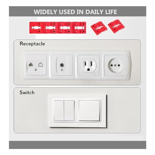 CosyCaya Abstandshalter für Schalter und Steckdosen, Abstandshalter für Elektrobox, 100 Stück, elektrische Abstandshalter, Steckdosenkeile
