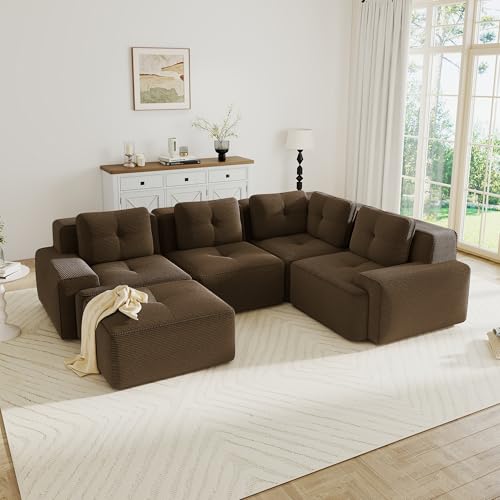 Oversized Modular Sectional Sofa, Modern V Shaped Corner Boneless Couch