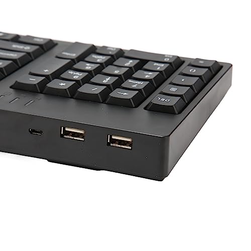 Gugxiom 109-Tasten-Tastatur für Linkshänder, Micro-USB, Ergonomisches Layout, Plug-and-Play-Bürotastatur für Business Accounting Designer
