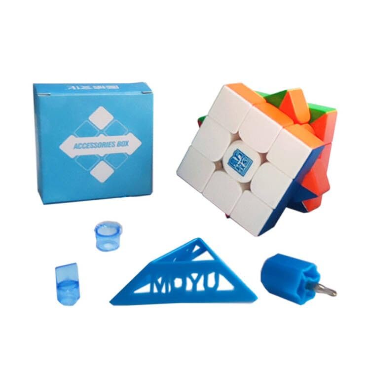 OostifunMoYu MoFangJiaoShi Cubing Classroom MFJS RS3M V5 3x3x3 M Dual Adjustment Version Speed Magic Puzzle Cube Stickerless with MoYu Cube Stand MF8804