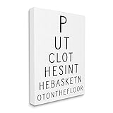 Stupell Industries Put Clothes in Basket Laundry Eye Chart Humor