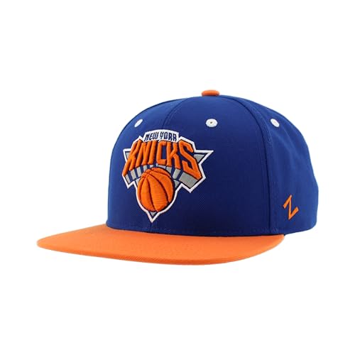 New York Knicks NBA Officially Licensed Adjustable Snapback Hat Flat Bill Z11 Icon Alternate Color