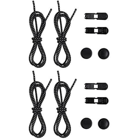 Cxapnstou Reflective Elastic No Tie Shoelaces for Kids and Adults Sneakers Shoe Laces 2 Pairs Cover