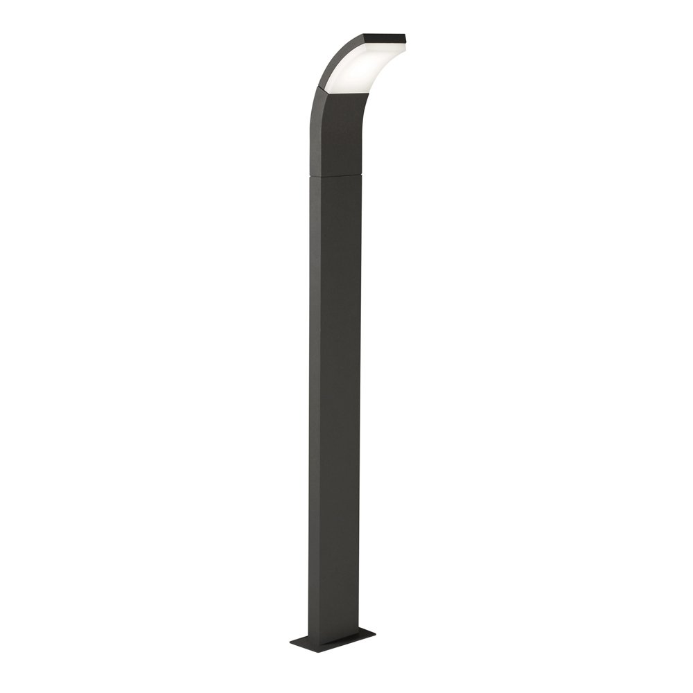 Borne lumineuse extérieure grise Kroz - Solution d'éclairage durable contre l'obscurité des allées
