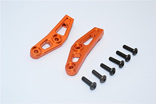 GPM For Vaterra K5 Blazer Ascender Upgrade Parts Aluminum Front Bumper Mount - 2 Pcs Set Orange