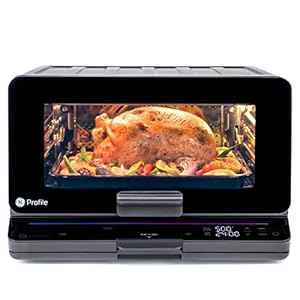 GE Profile Smart Oven with No Preheat, 11-in-1 Countertop Oven including Air Fry, Warm, Toast, Broil, Roast, Pastry, Reheat, and more, WiFi and Smart Connected, Black