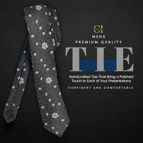 Image of Caruso Italy Men Silk Necktie, Wrinkle-Resistant, Ideal for Business, Weddings, Office, and Casual Wear, Classic and Stylish Gift
