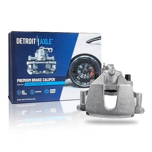 Image of Detroit Axle - 2.0L Front Right Brake Caliper for 2004 Mazda 3, Passenger | Side Disc Brake Caliper w /Bracket Replacement