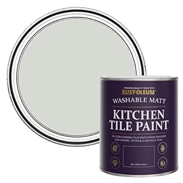 Rust-Oleum Grey water resistant Kitchen Tile Paint in Matt Finish - Winter Grey 750ml