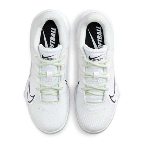 Nike Hyperdiamond 4 Pro MCS Women's Softball Cleats (DC8990-103, White/Black-Photon DUST-Volt)4