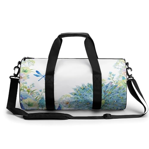 Sac week-end libellule paon pour camping et randonnée en nature