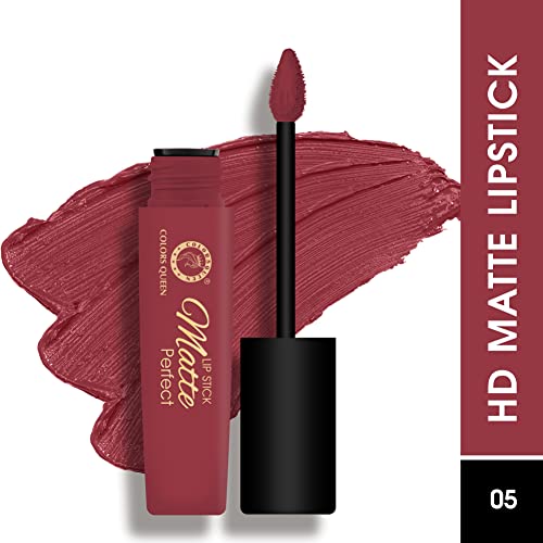 Image of Colors Queen Color It All Long Lasting Non-Transfer Lip Crayon Lipstick + Matte Perfect Long Lasting Liquid Matte Lipstick Combo (Dynamite Berry, Pomegranate Pink)