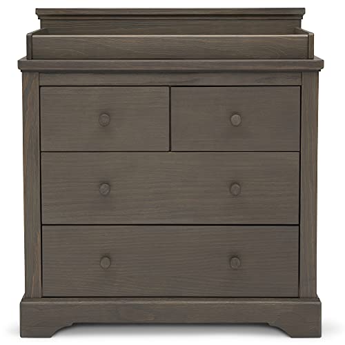 Delta Children Simmons Kids SlumberTime Paloma 4 Drawer Dresser with Changing Top, Rustic Grey