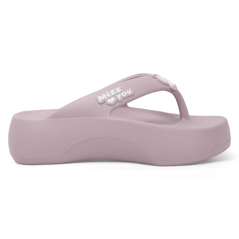 Image of Sukun BTRFLY Women's Soft Anti-Skid Flip-Flops Stylish Comfortable Waterproof Slip-On Slippers for Daily Use
