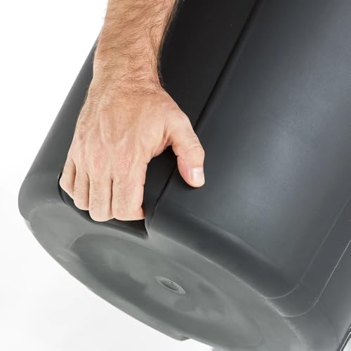 Caneca de basura plástica resistente 20 galones con tapa negra miniatura 3