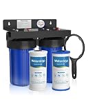 Waterdrop Whole House Water Filter System, with Carbon Filter and Sediment Filter, 5-Stage Filtration, Highly Reduce Lead, Chlorine, Odor and Taste, 2-Stage 5 Micron WD-WHF21-PG, 1' Inlet/Outlet