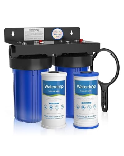 Waterdrop Whole House Water Filter System, with Carbon Filter and Sediment Filter, 5-Stage...