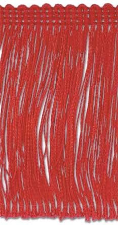 RED 24" Rayon CHAINETTE Fringe 6 Yards