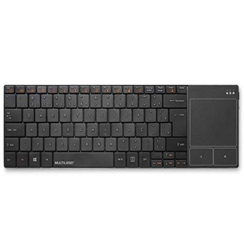 Teclado para Smart TV sem Fio com Touch Pad, Multilaser, Windows, Preto