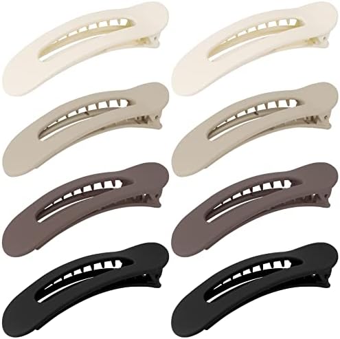 ACO-UINT 8 Pack Hair Clips for Women, Flat Hair Clips Alligator Hair Clips for Styling Sectioning Non-slip Hair Claw Clips, French Clips Large Hair Barrettes Duck Billed Hair Clips Hair Styling Accessories for Women