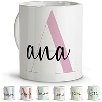 Tazas de Café Personalizada. Tazas con Nombre. Taza Desayuno.