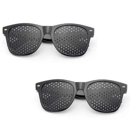 FIGCY Occhiali Stenopeici Multidot, 2 Pezzi per Allenamento Occhi e Rilassamento Visivo