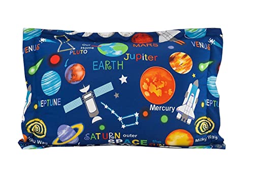 6 Piece Twin Size Kids Boys Teens Comforter Set Bed In Bag With Shams, Sheet Set & Decorative Toy Pillow, Space Planets Rockets Blue Print Blue Multicolor Boys Kids Comforter Bedding W/Sheets, T Space #TOP4