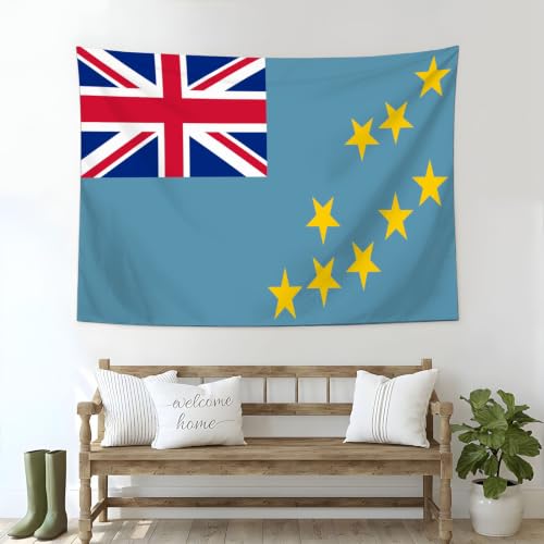 Tenture murale drapeau Tuvalu : sublimez vos grands murs vides avec ce polyester lavable - 2