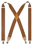 Doloise Adjustable Elastic X Back Style Suspenders for Men's and Women's With Strong Metal Clips (Co