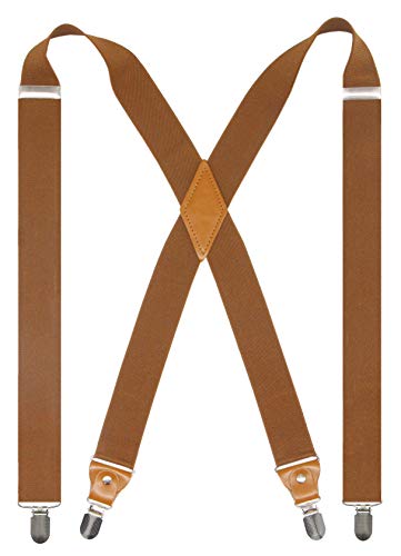 Doloise Adjustable Elastic X Back Style Suspenders For Men's And Women's With Strong Metal Clips (Coffe) #TOP10
