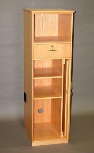 SMI Computer Cabinet, 71" High, Drawer & Open Storage, Oak (71)