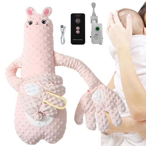 Image of Patting Pillow Soother, Crib Comfort Cushion, Adjustable Mode Interactive Plush, Stuffed Animal Shape with Compact Design, Heat Resistant Metal Grid, Car Seat Nursery Bedtime Travel Hospital Use