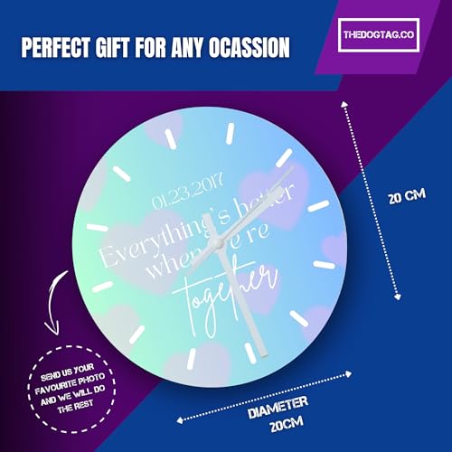 Reloj de cristal personalizable con diseño de corazón analógico para mesa 7