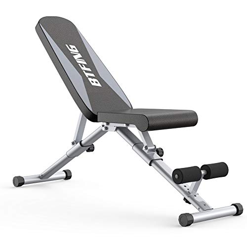 BTFING Adjustable Weight Bench Press, Workout Bench for Strength Training Equipment, Foldable Home Gym Bench for Exercises