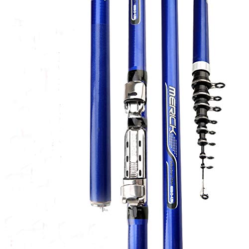 Teleskoprute Carbon-Faser-3.6M 4.5M 5.4M 6.3M Spinning Angelruten-M Power Teleskop Felsen Angelrute Carp Feederrute Surf Spinnrute Angelruten (Size : 5.4 m)