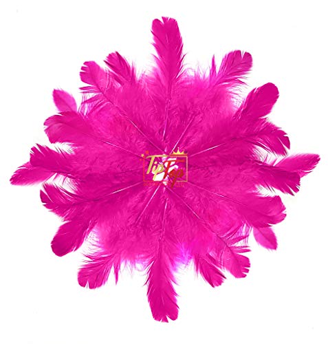 Image of TIPTOP DECORATION Natural Dyed Feathers 10 cm (80 pieces) (Dark Pink)
