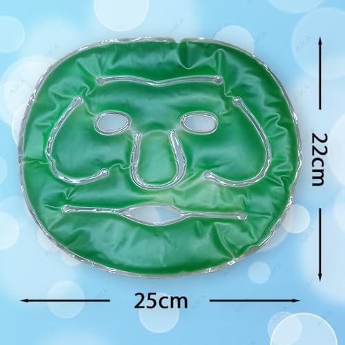 Image of Aqua Ice Face & Eye Cooling Gel Mask and Aloe Vera Gel Mask Ice Pack for Face and Eye Patches Remove Dark Circles, Fatigue Cool Eyes Patch Pads Eye Care | Facial Skin Refresh Face Mask for Hot & Cold Therapy (Large Aloe Face Mask, Face Mask)