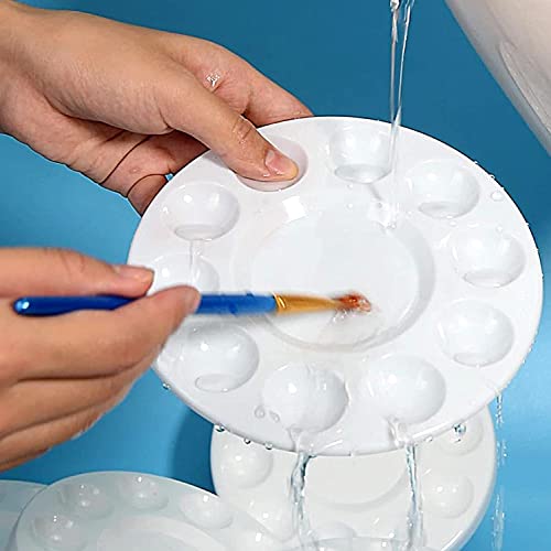 Image of 21pcs Paint Tray Palettes, Plastic White Palettes for Kids & Students,Paint Tray for Art Class,Craft DIY or Have a Birthday Painting Party